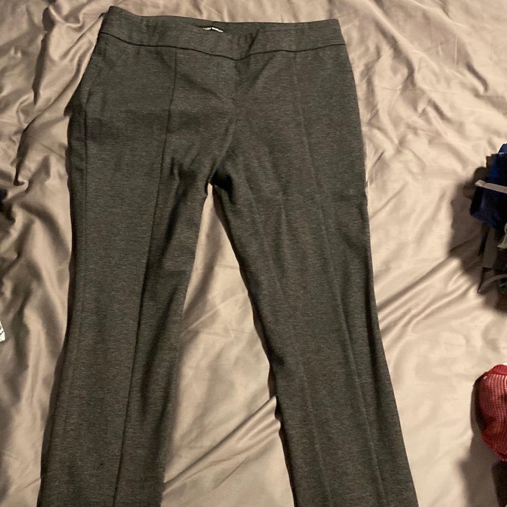 Charcoal Grey Elastic Waist Slacks Size L